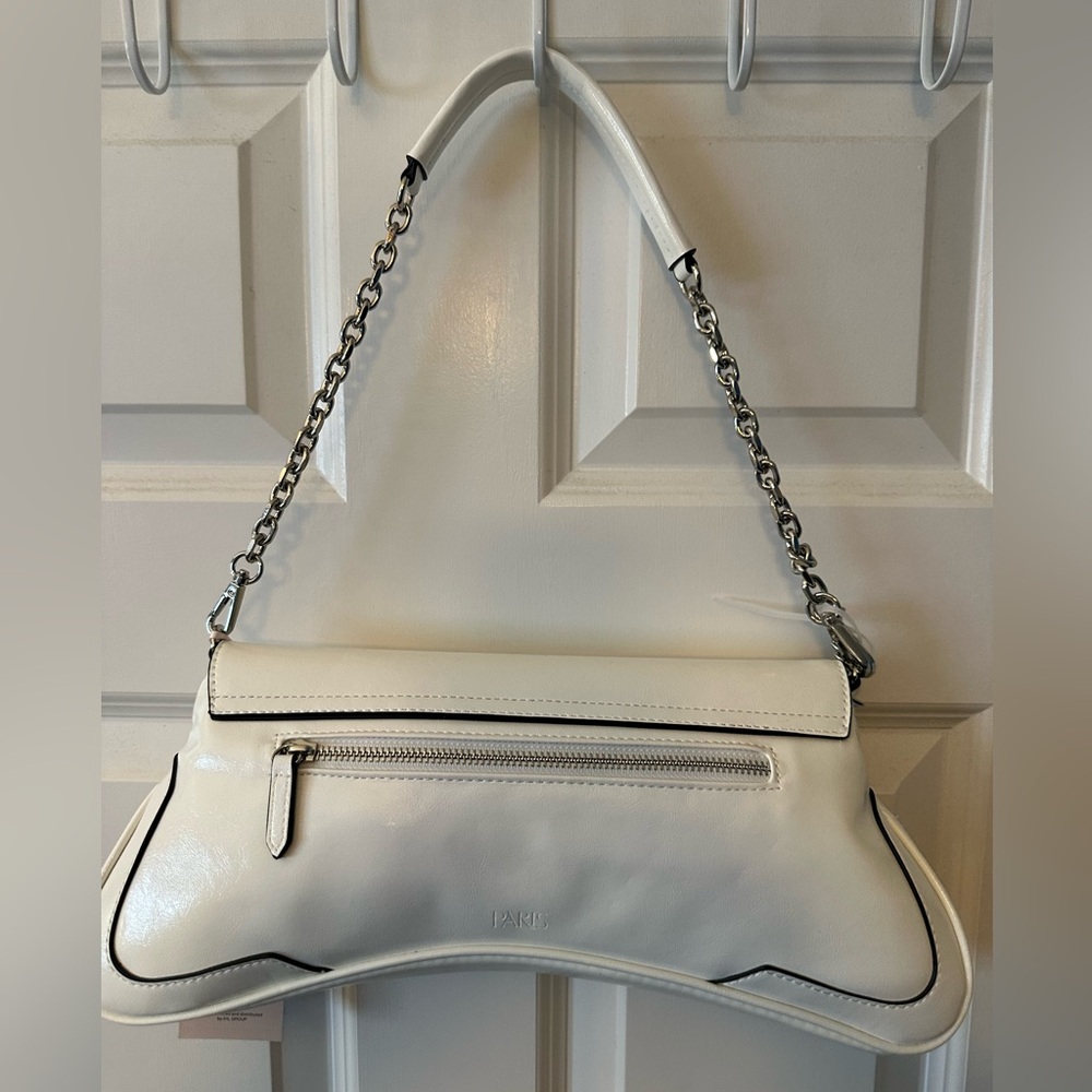 NWTS Paris Hilton Rider Large Baguette Handbag w/silver horsebit hardware - Picture 2 of 11